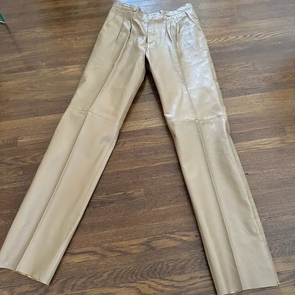 EXTREMELY Cool Paco Rabanne Pleated Leather Pants